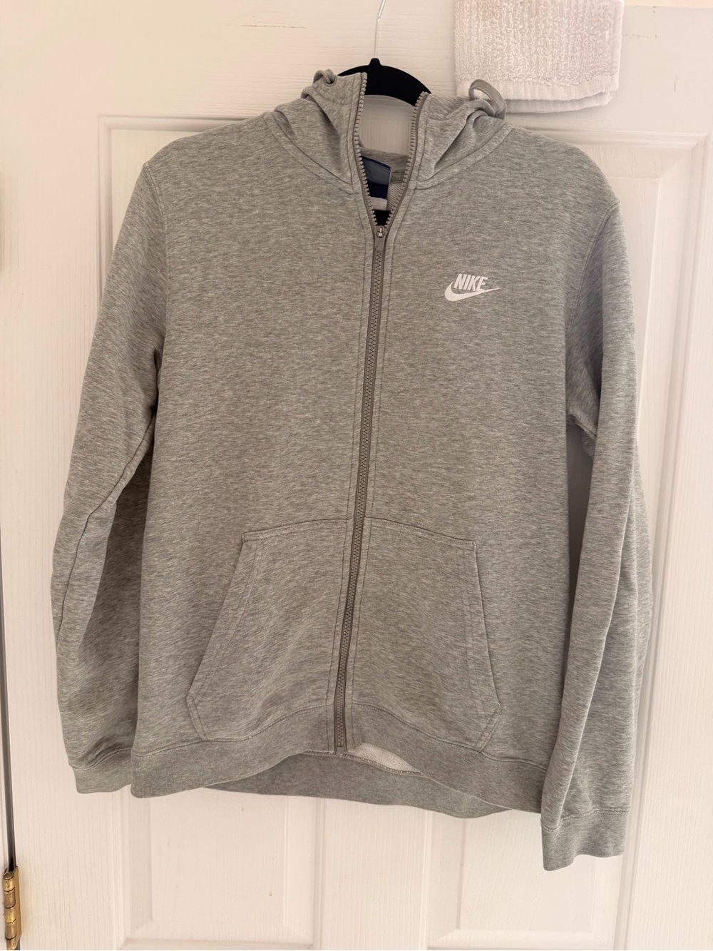 Nike men ' Grey Full-Zip Hoodie Jacket